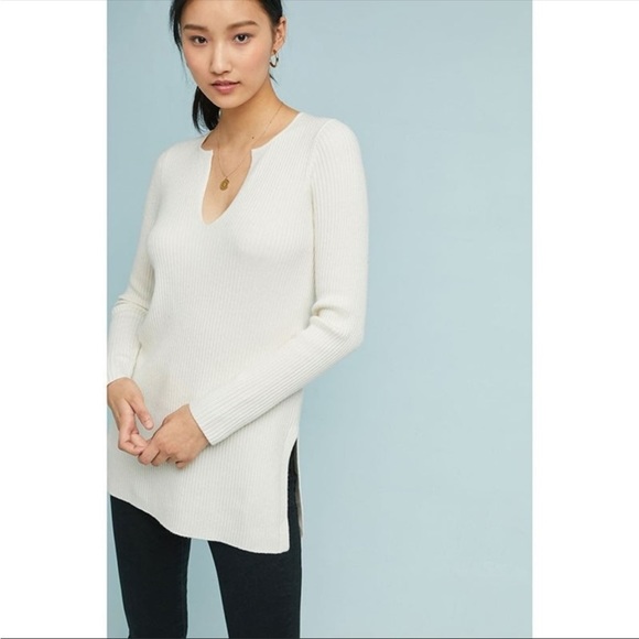 Anthropologie Sweaters - Anthropologie Ett Twa Amrita Merino Wool Ribbed Knot Tunic Sweater